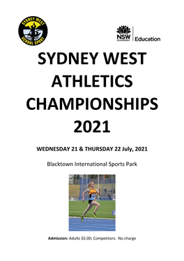 Sydney West Athletics Championships 2021
