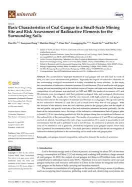 Basic Characteristics of Coal Gangue in a Small-Scale Mining Site and Risk Assessment of Radioactive Elements for the Surrounding Soils