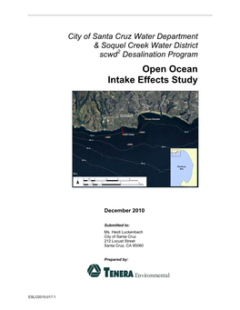 Open Ocean Intake Effects Study
