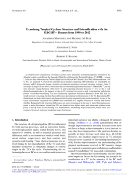 Examining Tropical Cyclone Structure and Intensification with The