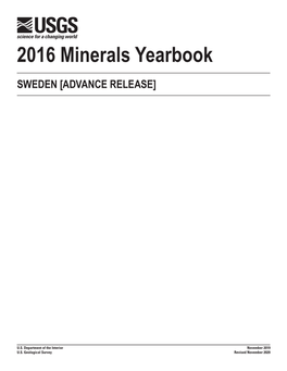 The Mineral Industry of Sweden in 2016