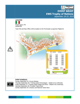 EVENT BRIEF EWS Trophy of Nations September 28-29, 2019