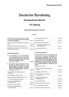 Plenarprotokoll 18/173