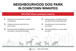 Neighbourhood Dog Park in Downtown Winnipeg