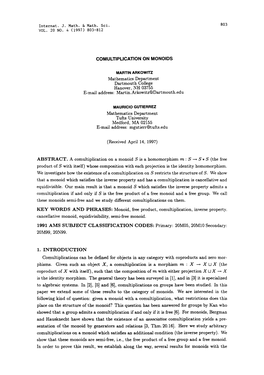 Comultiplication on Monoids