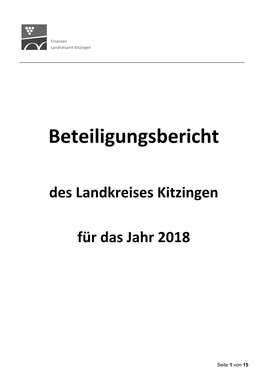 Beteiligungsbericht 2018