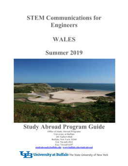 STEM Communications for Engineers WALES Summer 2019 Study Abroad Program Guide