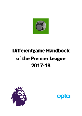 Differentgame Handbook of the Premier League 2017-18