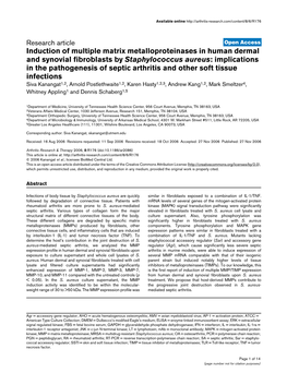 Induction of Multiple Matrix Metalloproteinases in Human