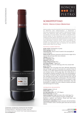Red Wine "Schioppettino"