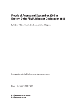 Floods of August and September 2004 in Eastern Ohio: FEMA Disaster Declaration 1556