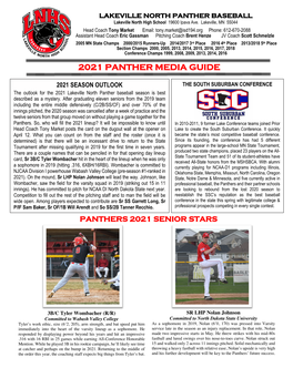 2021 Panther Media Guide