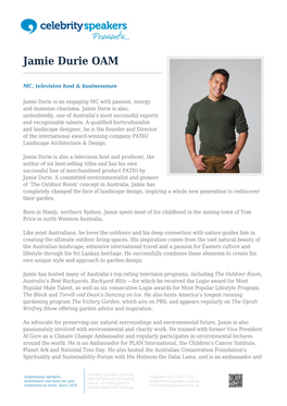 Jamie Durie OAM