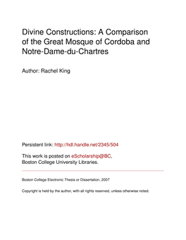 A Comparison of the Great Mosque of Cordoba and Notre-Dame-Du-Chartres