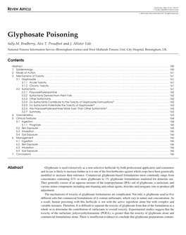 Glyphosate Poisoning