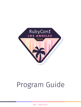 Def Rubyconf Table of Contents