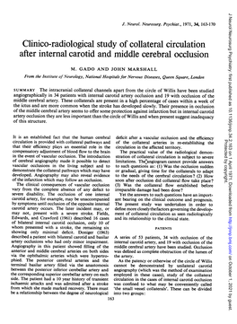 Clinico-Radiological Study of Collateralcirculation