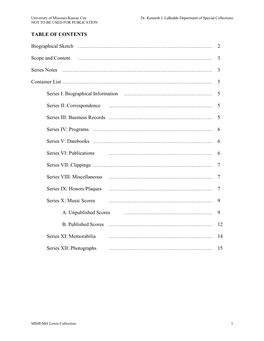 Mel Lewis Collection Finding Aid (PDF)