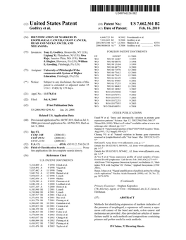 (12) United States Patent (10) Patent No.: US 7,662,561 B2 Godfrey Et Al