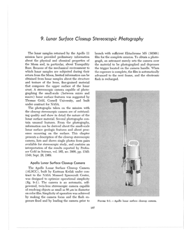 9. Lunar Surface Closeup Stereoscopic Photography