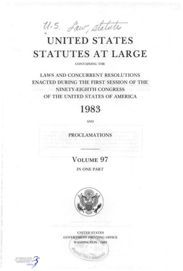 United States Statutes at Large 1983