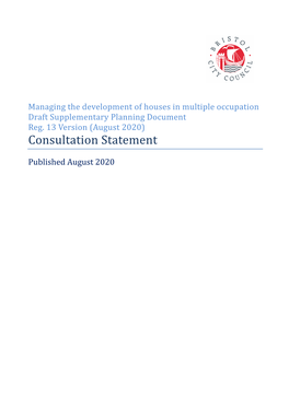 Managing the Development of Houses in Multiple Occupation Draft Supplementary Planning Document Reg