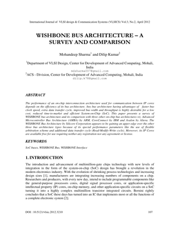 Wishbone Bus Architecture – a Survey and Comparison