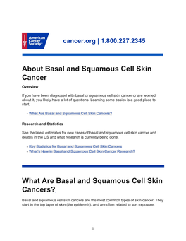 What Are Basal and Squamous Cell Skin Cancers?