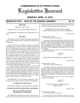 Legislative Journal