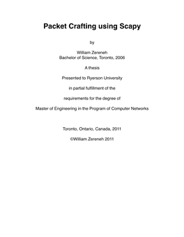 Packet Crafting Using Scapy