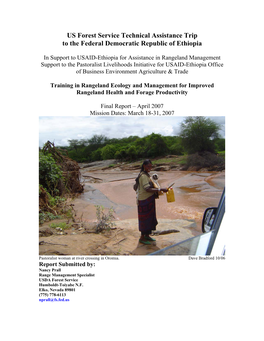 US Forest Service Technical Assistance Trip to the Federal Democratic Republic of Ethiopia