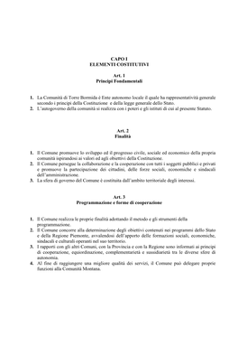 Statuto Comunale; B) Regolamenti Del Consiglio Comunale; C) Piano Regolatore Generale E Strumenti Urbanistici Attuativi; 3