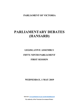 Parliamentary Debates (Hansard)