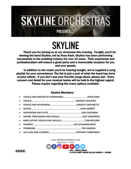 Skyline Orchestras