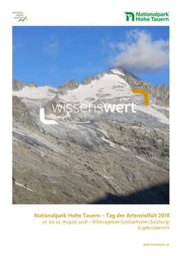 Nationalpark Hohe Tauern – Tag Der Artenvielfalt 2018 10