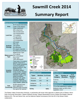 Sawmill Creek 2014 Summary Report