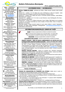 Bulletin D'informations Municipales