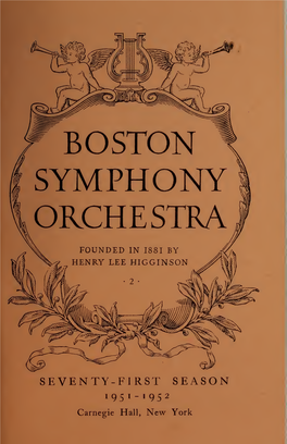 Boston Symphony Orchestra Concert Programs, Season 71, 1951-1952, Trip