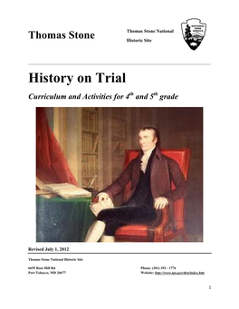 History on Trial Curriculum and Activities for 4Th and 5Th Grade