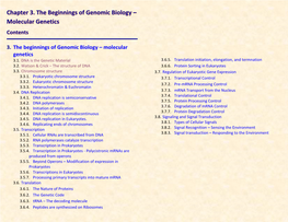 Chapter 3. the Beginnings of Genomic Biology – Molecular