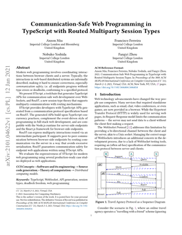 Communication-Safe Web Programming in Typescript with Routed Multiparty Session Types