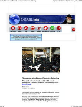 Chabad.Info – News: Thousands Attend Annual Mishichist Mossrim