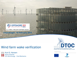 Wind Farm Wake Verification