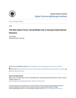 Social Media Use in Georgia Gubernatorial Elections
