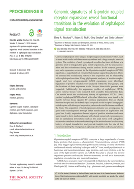 Genomic Signatures of G-Protein-Coupled Receptor