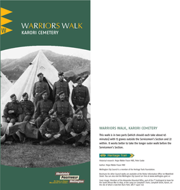 Warriors Walk Heritage Trail Wellington City Council