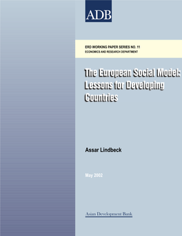 The European Social Model: Lessons for Developing Countries