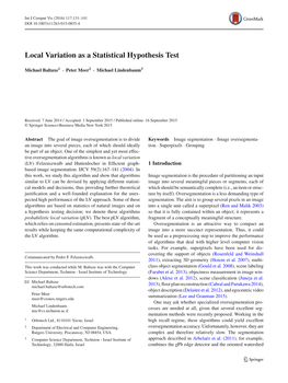 Local Variation As a Statistical Hypothesis Test