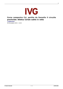 Il Vostro Giornale - 1 / 4 - 26.09.2021 2