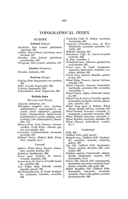 Topographical Index